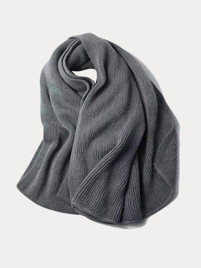 Versatile Thermal Solid Color Knit Scarf