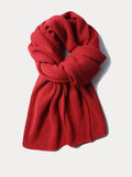 Versatile Thermal Solid Color Knit Scarf