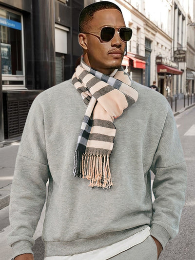 Ultra-Soft Plaid Tassel Scarf