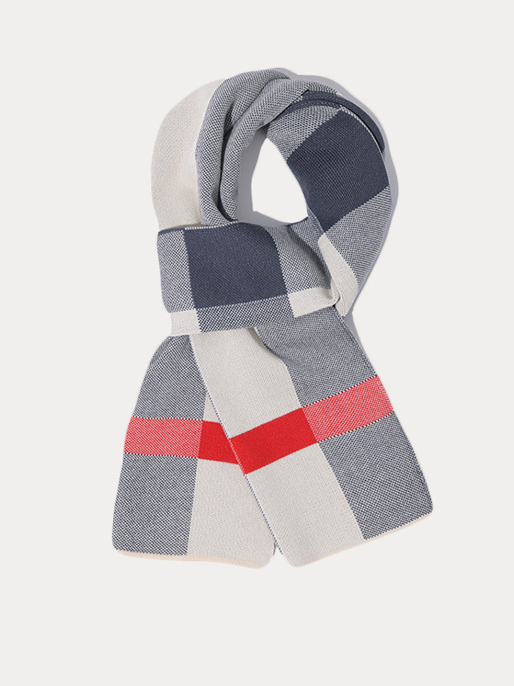 Versatile Checkered Winter Scarf