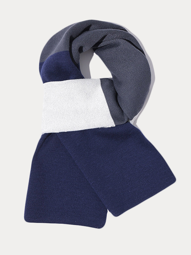Trendy Contrast Color Knit Scarf