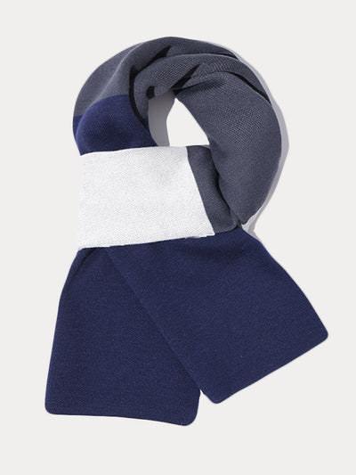 Trendy Contrast Color Knit Scarf