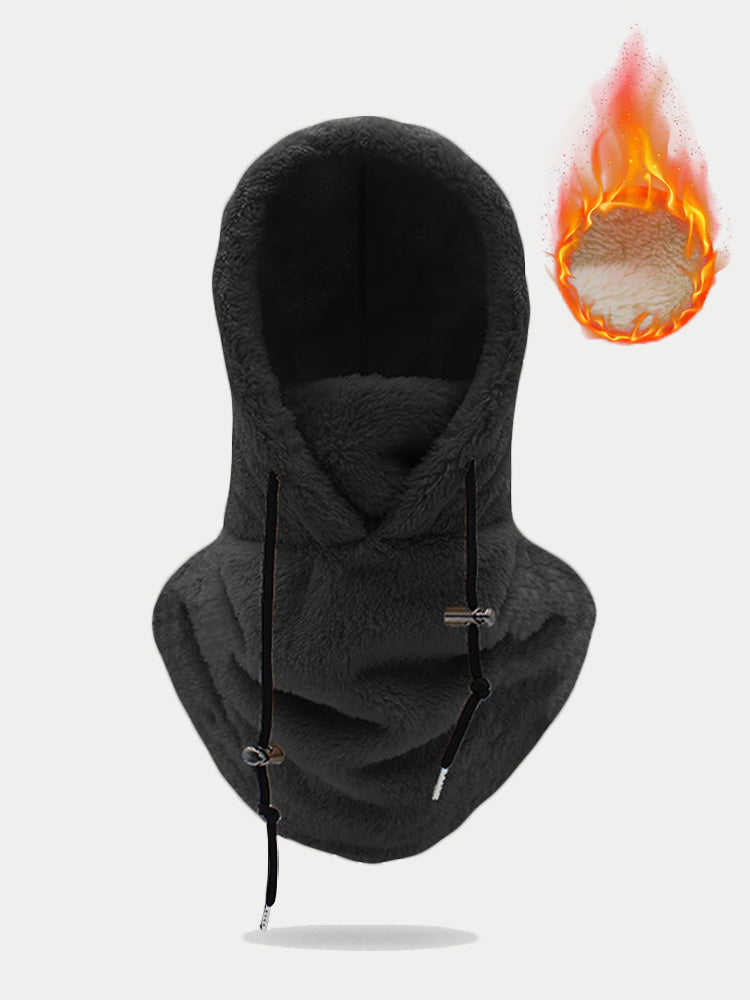 Thermal Fleece Hooded Ski Mask Face Cover Scarf