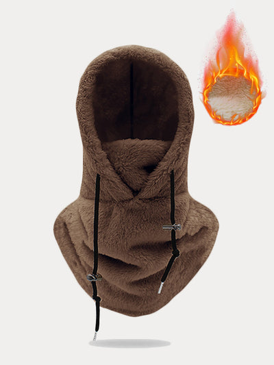 Thermal Fleece Hooded Ski Mask Face Cover Scarf