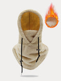 Thermal Fleece Hooded Ski Mask Face Cover Scarf