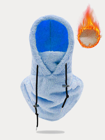 Thermal Fleece Hooded Ski Mask Face Cover Scarf