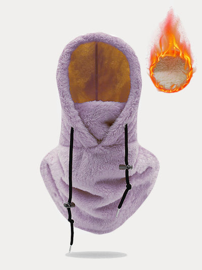 Thermal Fleece Hooded Ski Mask Face Cover Scarf