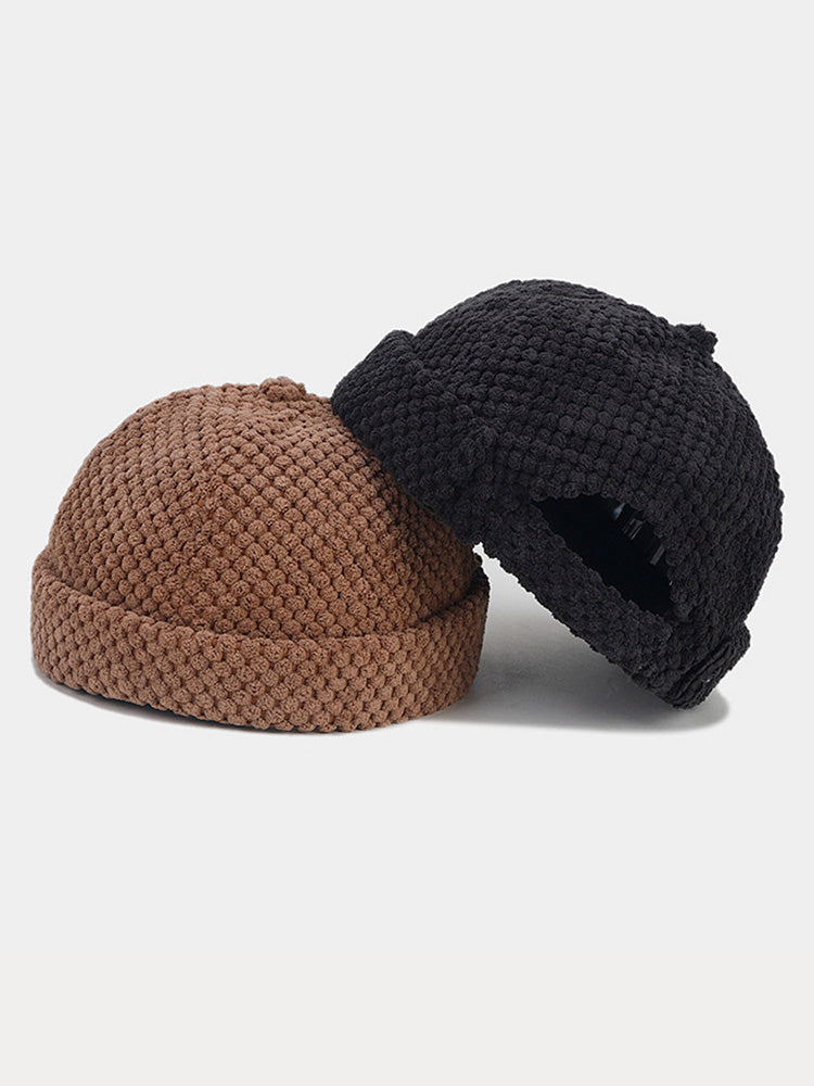 Corduroy Brimless Beanie Cap
