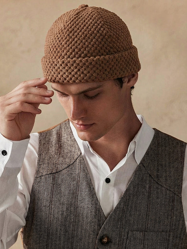 Corduroy Brimless Beanie Cap