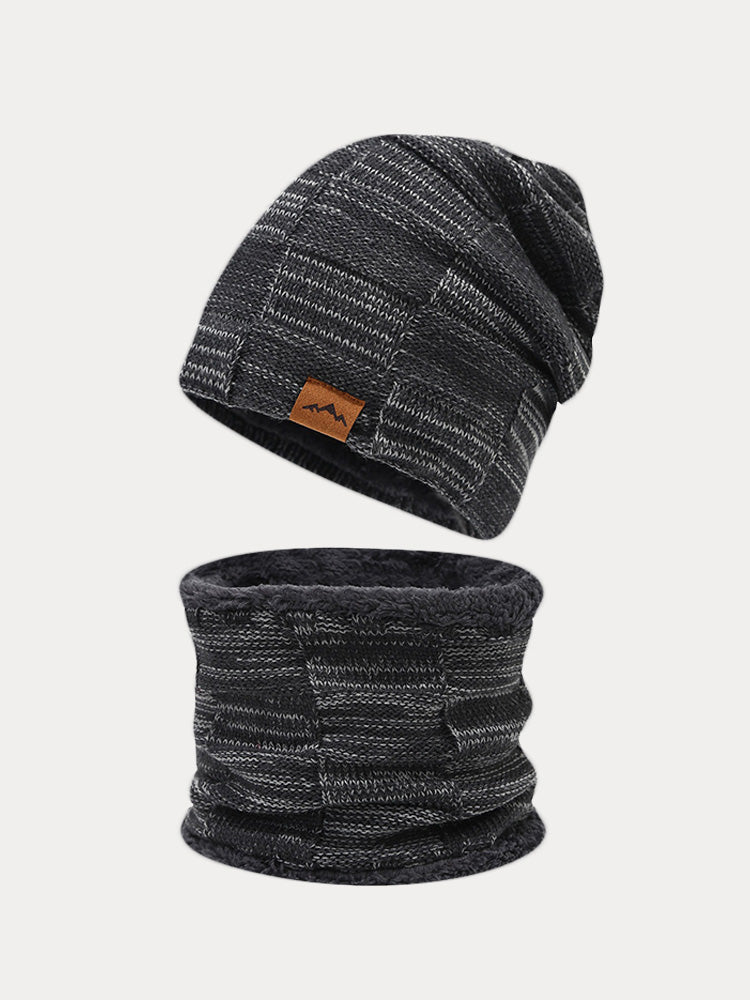Thermal Fleece Neck Warmer Beanie Hat Set