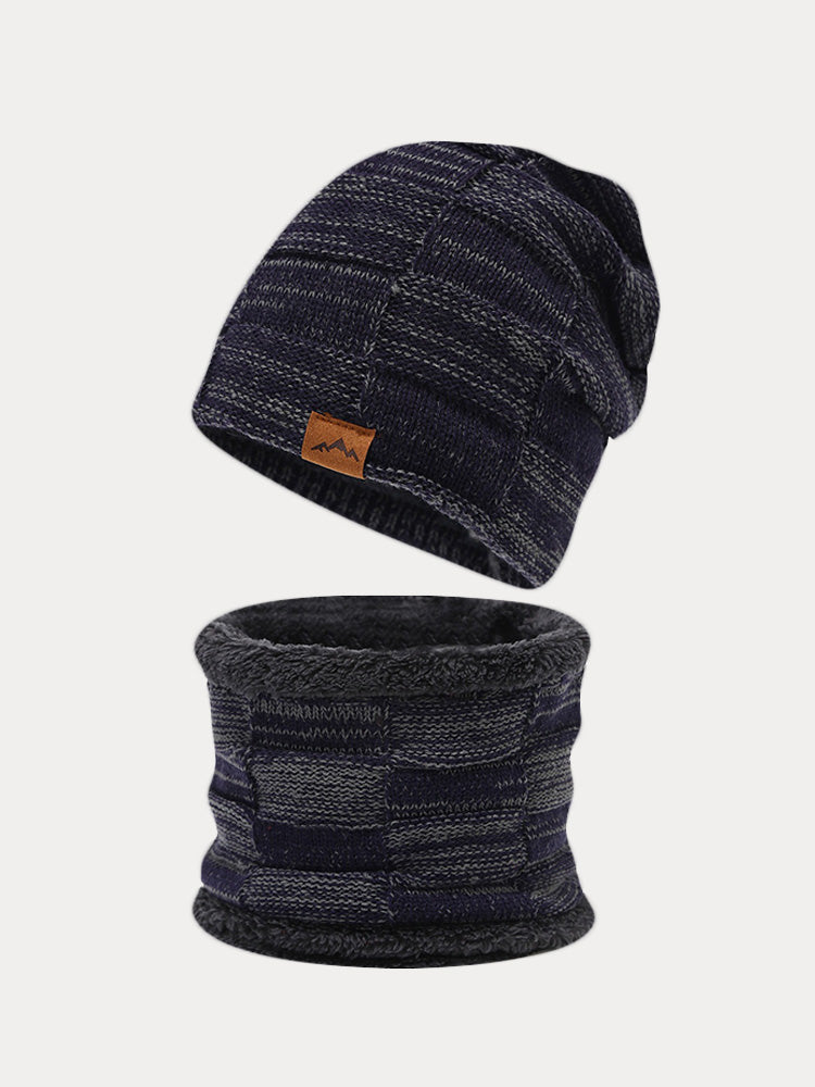 Thermal Fleece Neck Warmer Beanie Hat Set