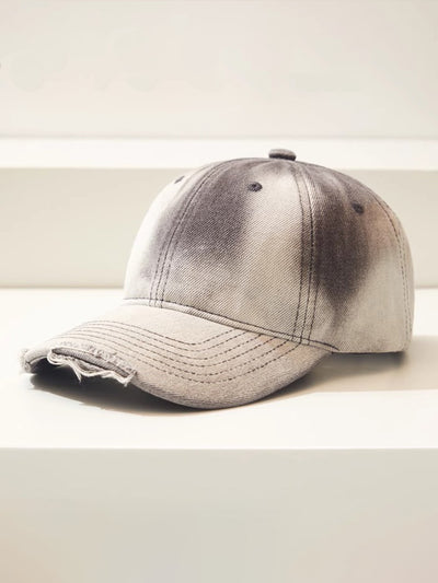 Distressed Gradient Cotton Denim Cap