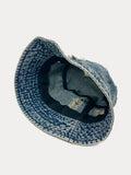 Vintage Distressed Cotton Denim Bucket Hats