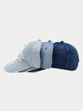 Ripped Distressed Denim Baseball Cap