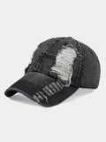 Fashion Destroyed Torn Denim Cap