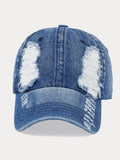 Fashion Destroyed Torn Denim Cap