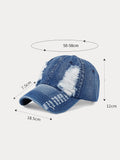 Fashion Destroyed Torn Denim Cap