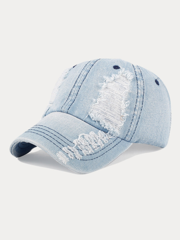Fashion Destroyed Torn Denim Cap