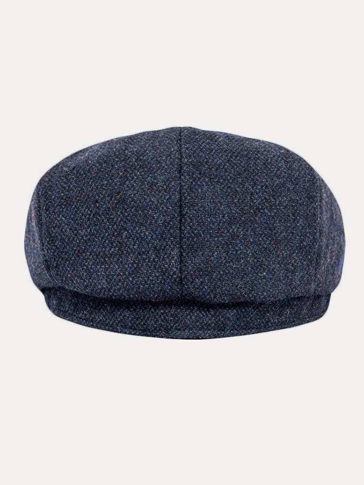Vintage Herringbone Wool Blend Beret Hat