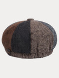 Vintage Herringbone Tweed Newsboy Cap