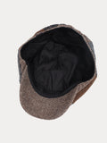 Vintage Herringbone Tweed Newsboy Cap