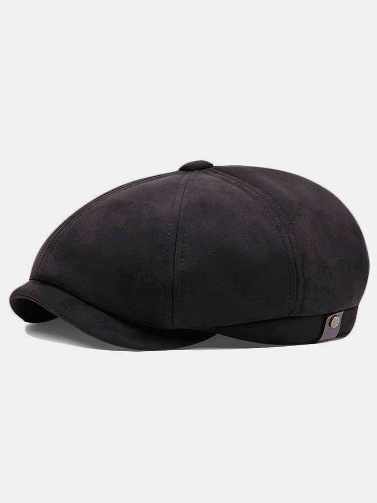 Stylish Suede Newsboy Cap