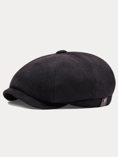 Stylish Suede Newsboy Cap