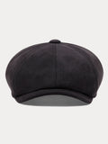 Stylish Suede Newsboy Cap