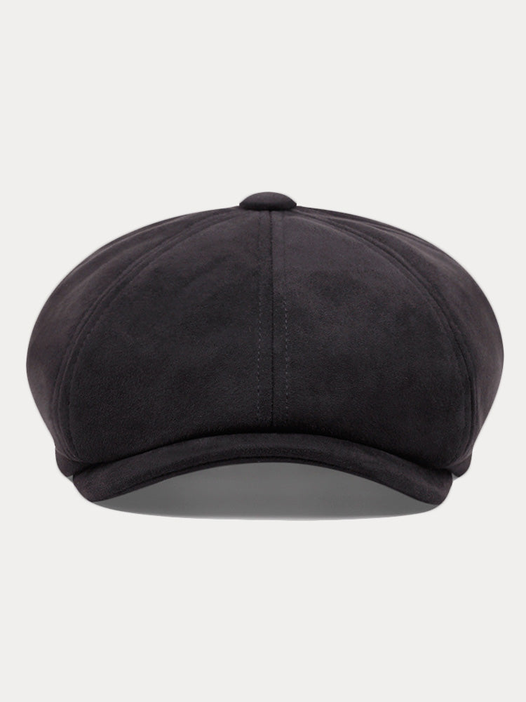 Stylish Suede Newsboy Cap