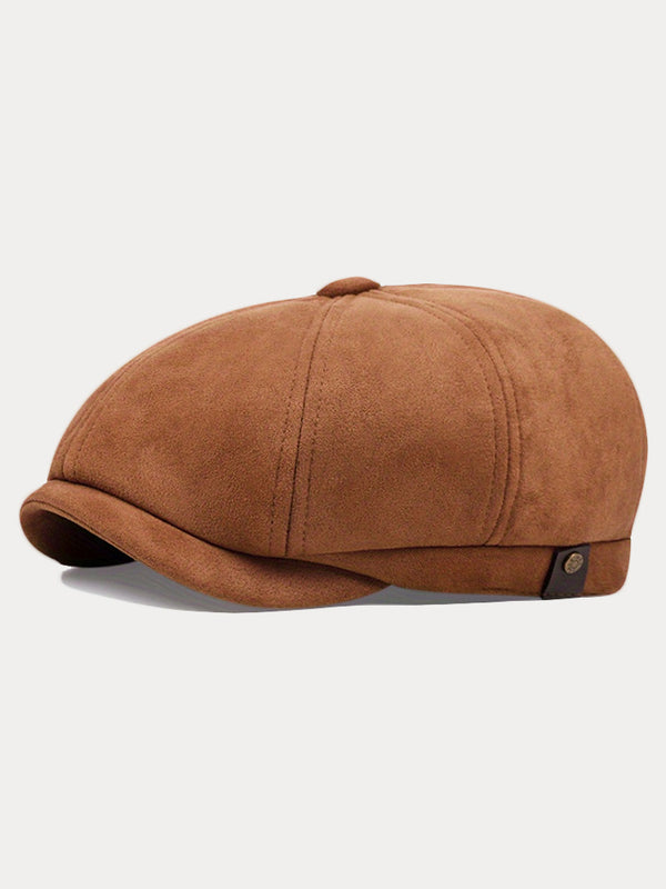 Stylish Suede Newsboy Cap