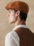 Stylish Suede Newsboy Cap