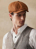 Stylish Suede Newsboy Cap