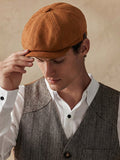 Stylish Suede Newsboy Cap