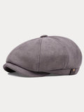 Stylish Suede Newsboy Cap