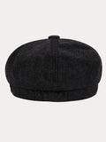 Classic Herringbone Tweed Newsboy Cap