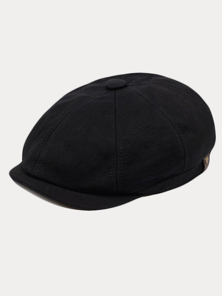 Versatile Cotton Blend Newsboy Cap