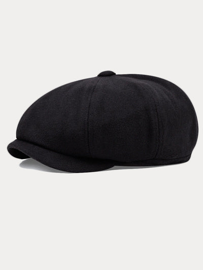 Vintage-Inspired Cotton Blend Newsboy Cap