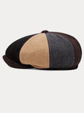 Vintage-Inspired Cotton Blend Newsboy Cap