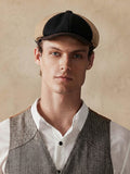 Vintage-Inspired Cotton Blend Newsboy Cap