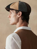 Vintage-Inspired Cotton Blend Newsboy Cap