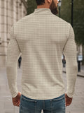 Casual Checkered Stand Collar Sweatshirt
