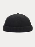Vintage-Inspired Knit Brimless Beanie Hat
