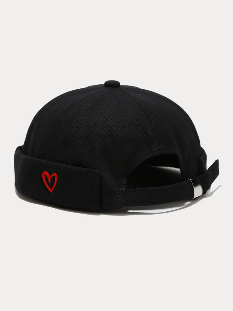 Stylish Heart Embroidery Brimless Hat – COOFANDY