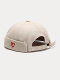 Stylish Heart Embroidery Brimless Hat