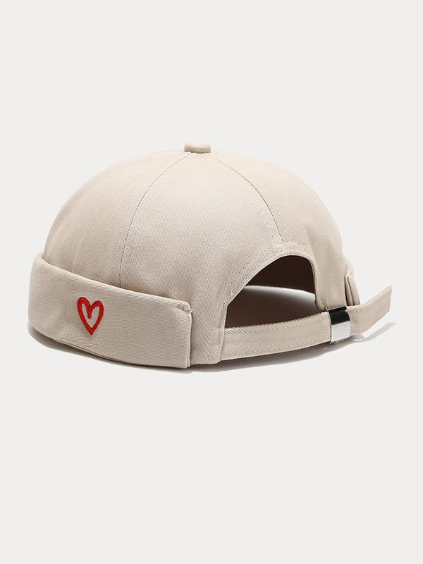 Stylish Heart Embroidery Brimless Hat