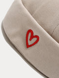 Stylish Heart Embroidery Brimless Hat