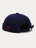 Stylish Heart Embroidery Brimless Hat
