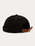 Stylish Fish Embroidery Corduroy Brimless Hat