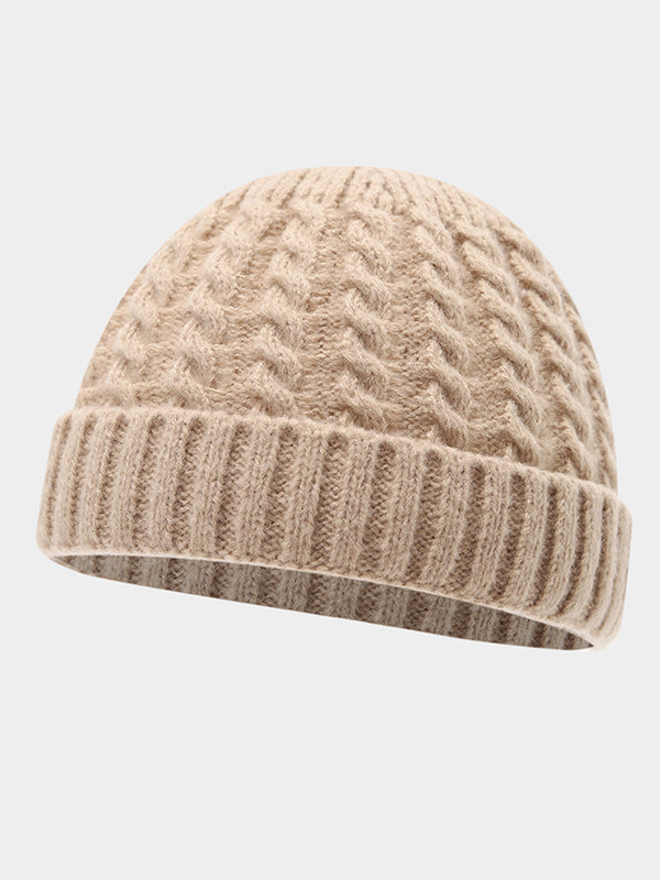 Winter Versatile Cable Knit Beanie Hat