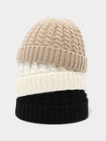 Winter Versatile Cable Knit Beanie Hat